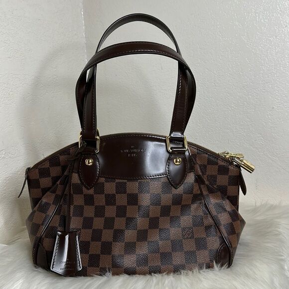 💯 Authentic Louis Vuitton Verona PM Shoulder Bag Canvas Damier Eben🍀 - Picture 1 of 17